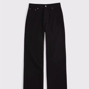 Abercrombie & Fitch Women's Black High Rise 90s Relaxed Jean